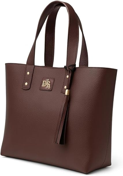 Bolsa feminina em couro ecológico marrom